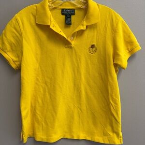 Ralph Lauren Yellow women’s ' Polo Shirt with Embroidered Crest petite small